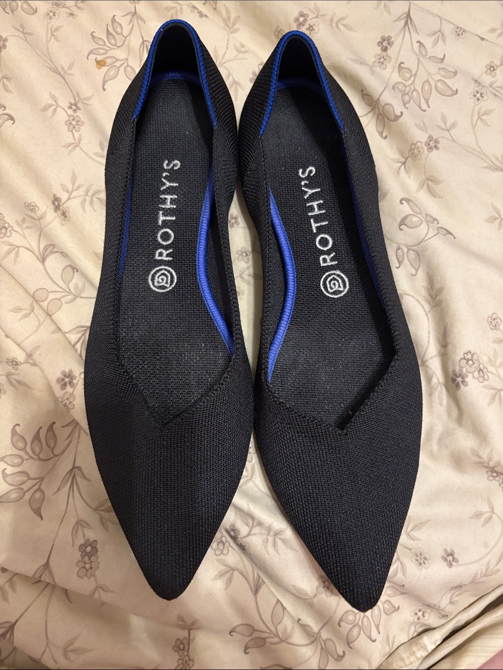 Rothy's The Point Flats In Solid Black
